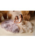 Beaded Lace Tulle Ruffled Flower Girl Dress